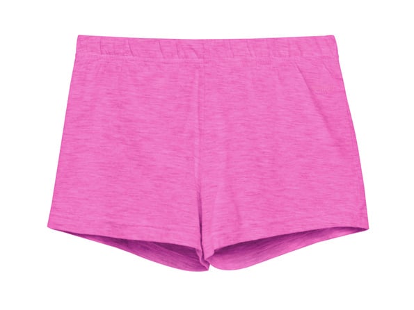 Pink cotton summer sport woman shorts isolated on white