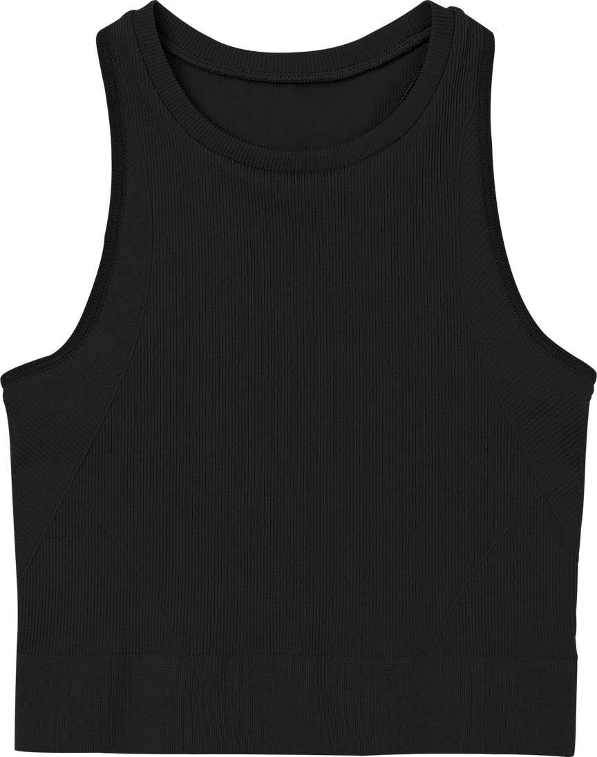 Front view of isolated black sport bra