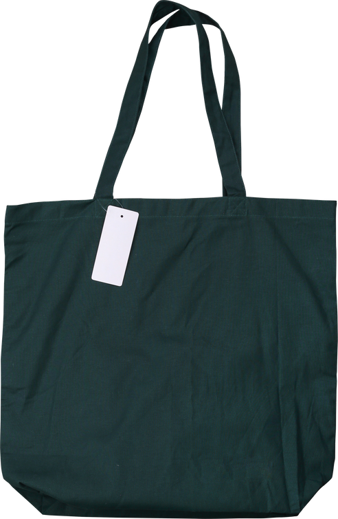 Dark Green Canvas Bag Mockup with Label